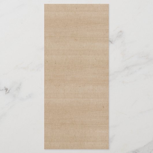 ブラウン素朴ウッド結婚の駆け落ちディナー メニュー (裏面)