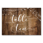 ブラウン素朴ウッド&ライトストリングテーブルテンカード テーブルナンバー (裏面)