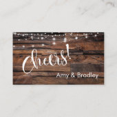 ブラウン素朴ウッド&ライトドリンクチケットエンクロージャ エンクロージャーカード (裏面)