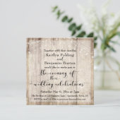 ブラウン素朴ウッド&ライト夕べ結婚ズイベント 招待状 (スタンド正面)