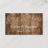 ブラウン素朴ウッド&ライト結婚ズ詳細 エンクロージャーカード (裏面)