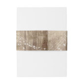 ブラウン素朴ウッド&ライト「持って、保持する」 招待状ベリーバンド (裏面例)