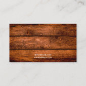 ブラウン素朴ウマの写真エクエストリアン 名刺 (裏面)