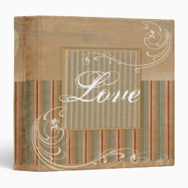 ブラウン素朴カントリーストライプズの結婚フォトアルバム