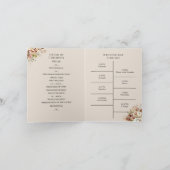 ブラウン素朴カントリーフローラ結婚式 プログラム (内部)