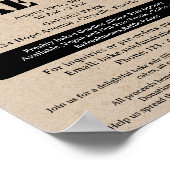 ブラウン素朴クラフトベイクセール ポスター (角)