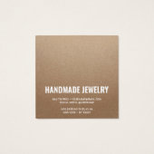 ブラウン素朴クラフトホワイトハンドメイドスタッドイヤリング (裏面)