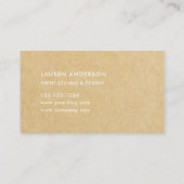 ブラウン素朴クラフト名刺 名刺 (裏面)