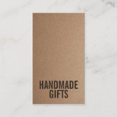 ブラウン素朴クラフト紙ダイー手作りダンボール 名刺 (正面)