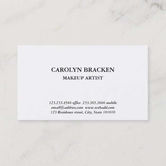 ブラウン素朴クラフト紙フェイク金箔蝶 名刺 (裏面)