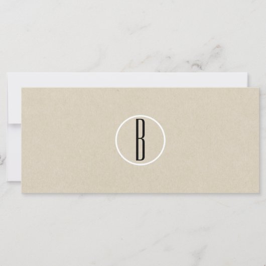 ブラウン素朴クラフト紙商品券 (正面)