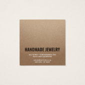 ブラウン素朴クラフト紙手作りスタッドイヤリング (裏面)