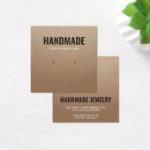 ブラウン素朴クラフト紙手作りスタッドイヤリング (デスク)