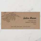 ブラウン素朴クラフト紙葉ギフト証明書 (裏面)