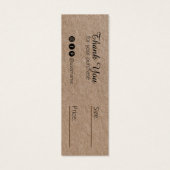 ブラウン素朴クラフト紙衣料品価格つるラベル (裏面)
