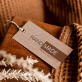 ブラウン素朴クラフト紙衣料品価格つるラベル 名刺