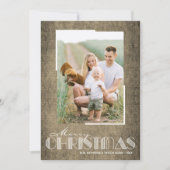 ブラウン素朴クリスマスフォトホリデーカード シーズンカード (正面)