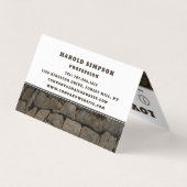 ブラウン素朴ストーンダブルロイヤリティ 名刺 (裏面)