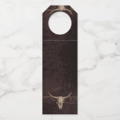 ブラウン素朴ドク食べドウェスタン結婚したブルスカル ボトルネックタグ (裏面)