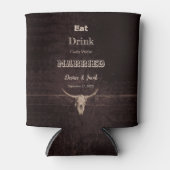 ブラウン素朴ドク食べドウェスタン結婚したブルスカル 缶クーラー (正面)