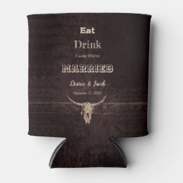 ブラウン素朴ドク食べドウェスタン結婚したブルスカル 缶クーラー