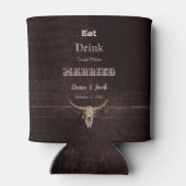 ブラウン素朴ドク食べドウェスタン結婚したブルスカル 缶クーラー (裏面)