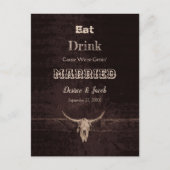 ブラウン素朴ドク食べドブルブル結婚したスカル 案内ポストカード (正面)