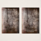 ブラウン素朴ネックレスグランジホルダー表示カード (正面&裏面)