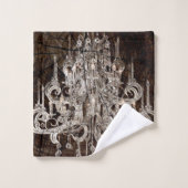 ブラウン素朴バーノドカントリークリスタルシャンデリア バスタオルセット (ウォッシュタオル)