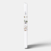 ブラウン素朴パンパスグラス白い蘭モノグラム Case-Mate iPhoneケース (裏面 / 左)