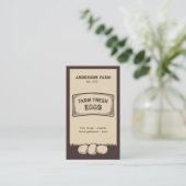 ブラウン素朴ファームの生卵 名刺 (スタンド正面)