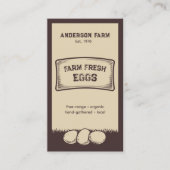 ブラウン素朴ファームの生卵 名刺 (正面)
