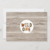 ブラウン素朴ワイルドワンサファリ1歳 招待状 (裏面)