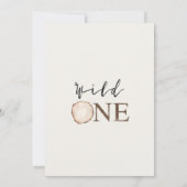 ブラウン素朴ワイルドワンボーイズWoodland 1st誕生日 招待状 (裏面)