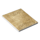 ブラウン素朴ヴィンテージ紙の羊皮紙とつる植物 ノートパッド (アングル)