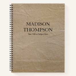 ブラウン素朴ヴィンテージ紙シンプルアンティークジャーナル ノートブック