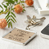 ブラウン素朴ヴィンテージ キーホルダー (側面)