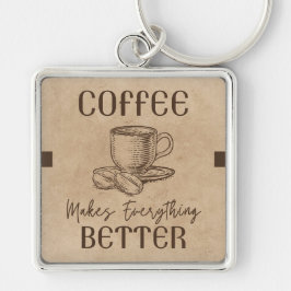 ブラウン素朴ヴィンテージ キーホルダー