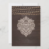 ブラウン素朴木製結婚式招待状 招待状 (裏面)