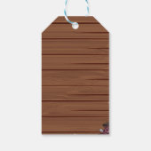 ブラウン素朴格言メリークリスマススノーフレーク ギフトタグ (裏面)