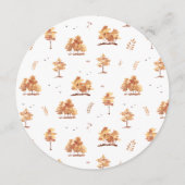 ブラウン素朴紅葉の結婚ラウンドフラットメニュー メニュー (裏面)