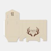 ブラウン素朴鹿〔雄ジカの〕枝角カップルの名前 フェイバーボックス (折り畳みなし)