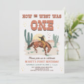 ブラウン素朴・ウェスタンHow Westは1歳の誕生日だった 招待状 (スタンド正面)