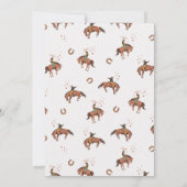 ブラウン素朴・ウェスタンHow Westは1歳の誕生日だった 招待状 (裏面)