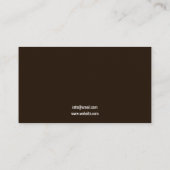 ブラウン素朴&ホワイトホースランチウマ科の 名刺 (裏面)