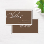 ブラウン結婚のフォーマルカスタムイベント飲料チケット (デスク)