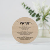 ブラウン結婚ウッドの駆け出しディナモダン素朴ー メニュー (スタンド正面)