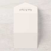 ブラウン結婚フローラテーマ オールインワン招待状 (外側)