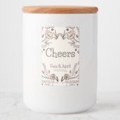 ブラウン結婚フローラテーマ フードラベル (正面)