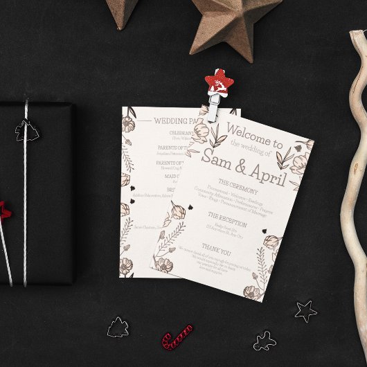 ブラウン結婚フローラテーマ プログラム